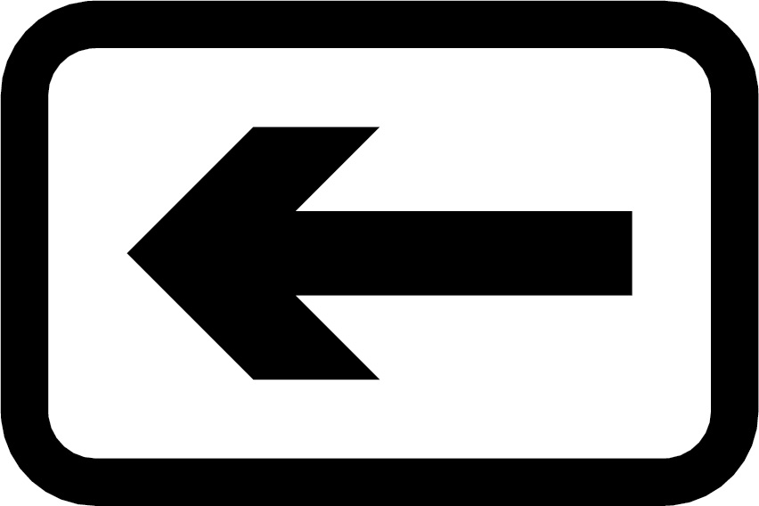 Left arrow sign