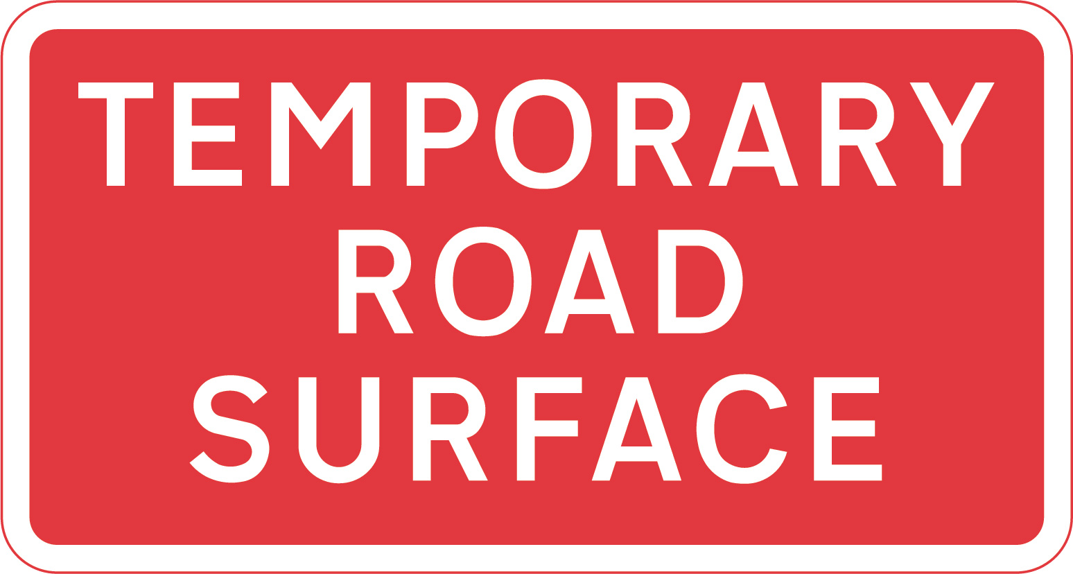 Temporary road surface sign
